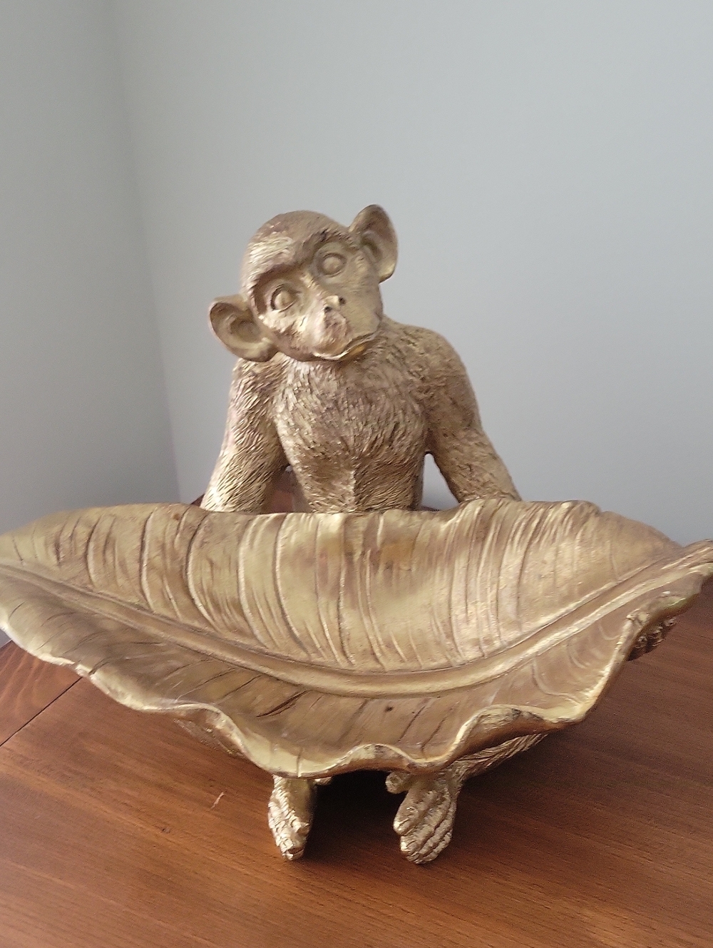 Unbranded Gold Monkey Leaf Decorative Bowl